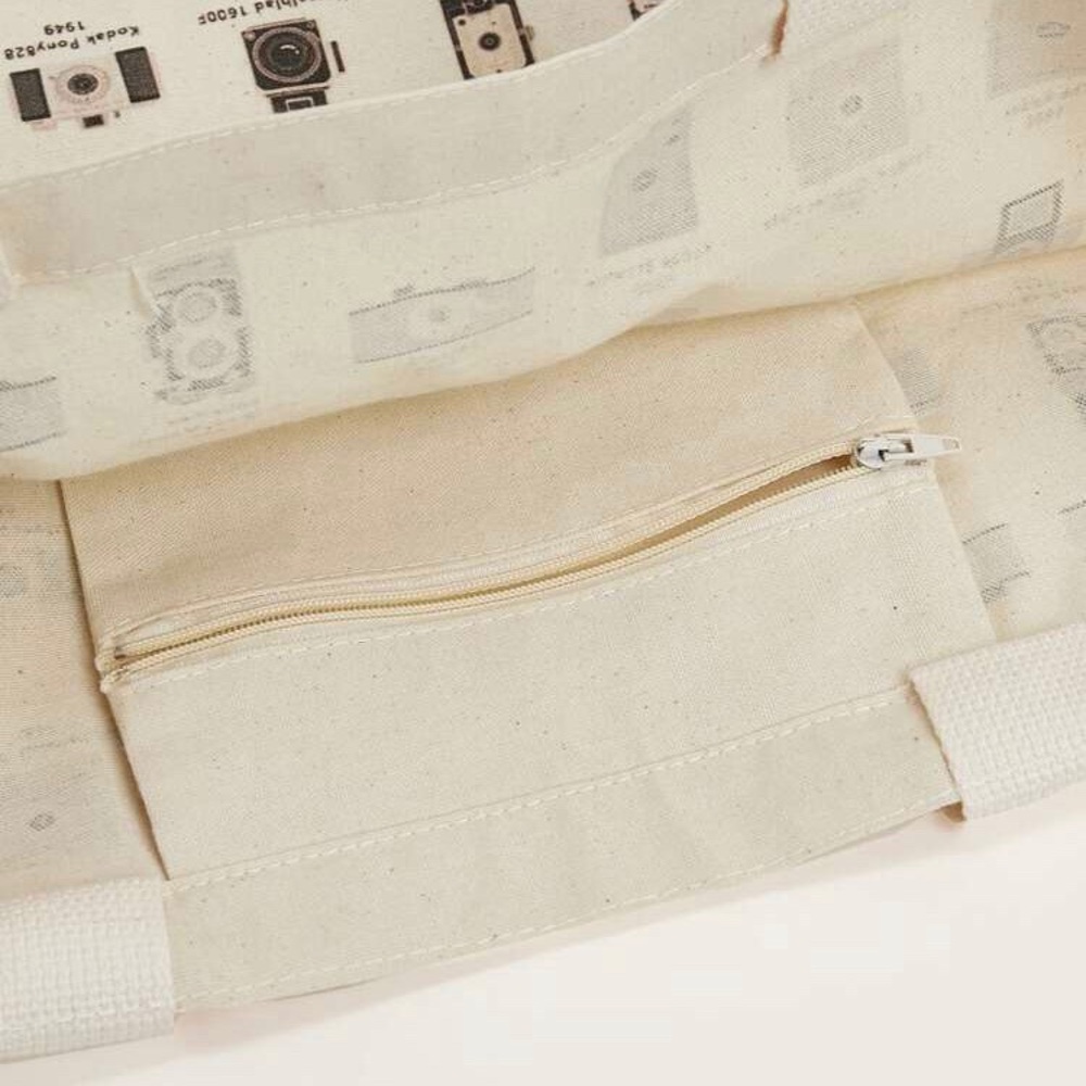 NEW Canvas Camera Tote Bag - Picture 4 of 4